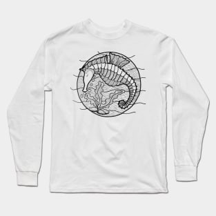 Seahorse art graphic Long Sleeve T-Shirt